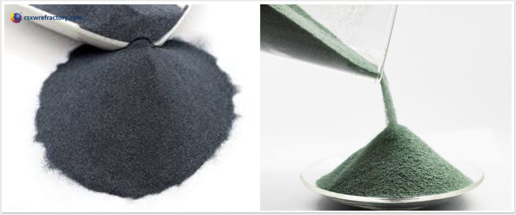 black and green silicon carbide powder 